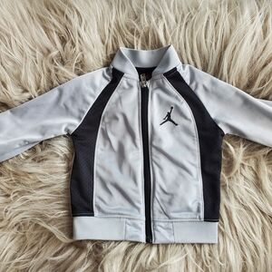 Nike Air Jordan Jumpman Boys Track Long Sleeve Zip Wolf Grey Jacket, 18 Months